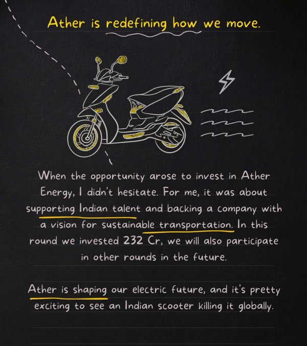 indian billionaire buys ather scooter indian billionaire buys ather scooter