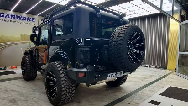 mahindra thar with 22-inch wheels