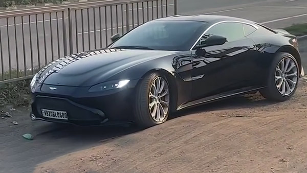 aston martin vantage supercar stuck