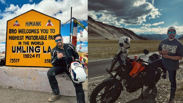 Kunal kemmu in umling la pass with ktm bike