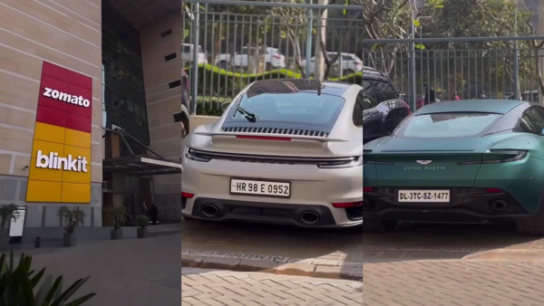 Luxury Cars Parked At Zomato Blinkit Offices