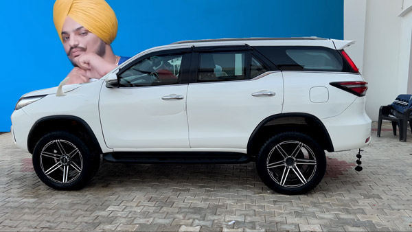 sidhu moosewala s bulletproof toyota fortuner