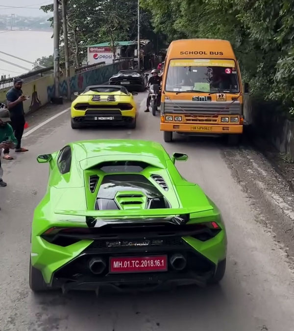 lamborghini cars passed through mussoorie