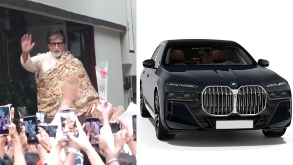 Amitabh bachchan celebrates birthday with new bmw car