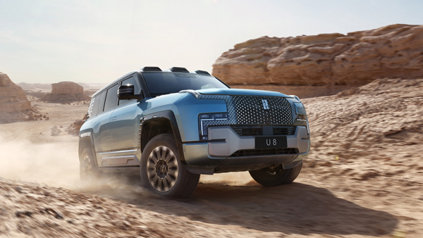 floating car in paris auto show