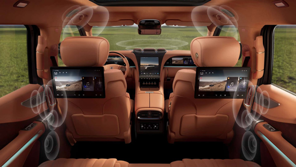 floating car in paris auto show