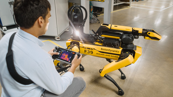 robot dog in jlr factory