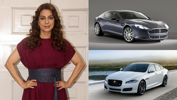 Juhi chawla luxurious car collection with aston martin and jaguar cars