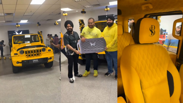 Mahindra thar roxx with yellow theme