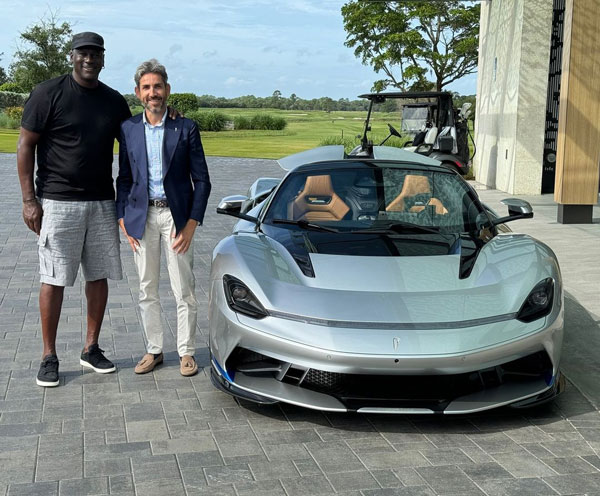Michael jordan acquires electric hypercar pininfarina battista targamerica