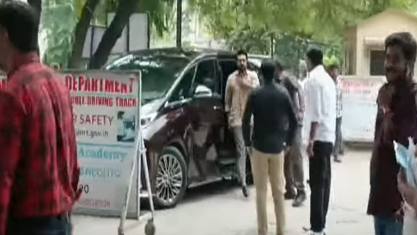 Ram charan at rto with 7 cr rs rolls royce spetcre