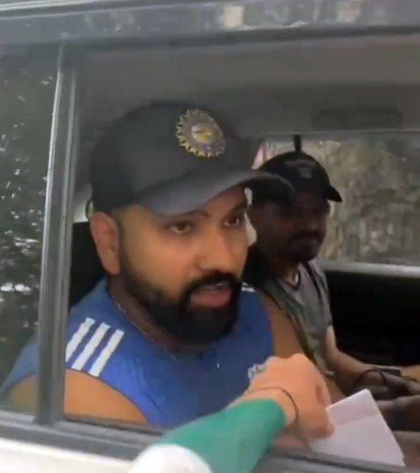 rohit sharma stopped his car rohit sharma stopped his car