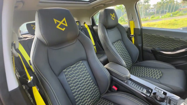 tata curvv ev In yellow