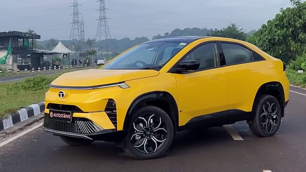 tata curvv ev In yellow