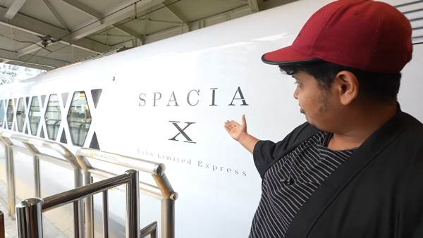 Irfan uses japan s spacia x metro train