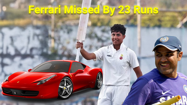 aaryavir sehwag missed new ferrari