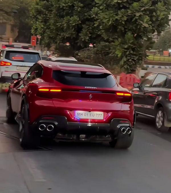 akash ambani with his ferrari