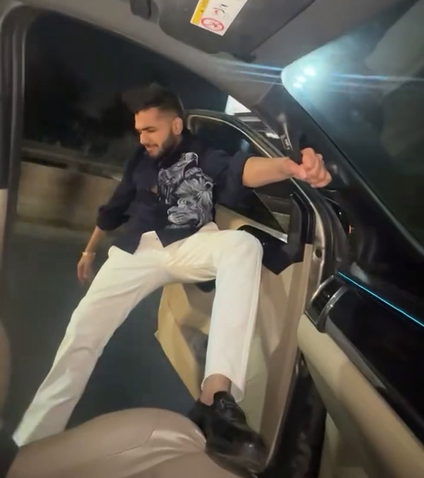 man dangerous stunt in car man dangerous stunt in car