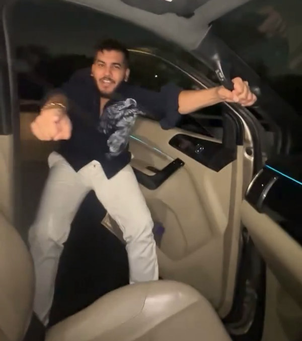 man dangerous stunt in car man dangerous stunt in car