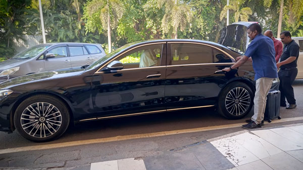 bollywood actress with mercedes-benz s-class