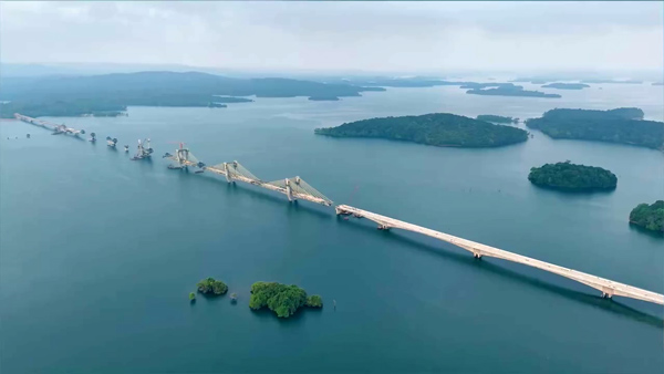cable-stayed bridge on sharavati river