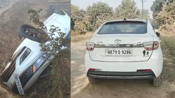 Tata tigor plunged into canal