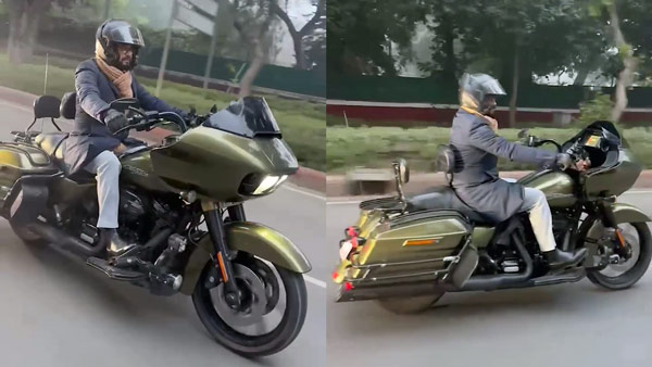 Anurag Thakur Spotted Riding Harley Davidson Road Glide