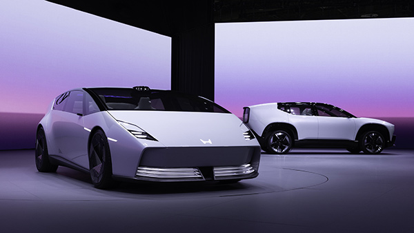 Honda unveils honda o saloon and suv at ces 2025