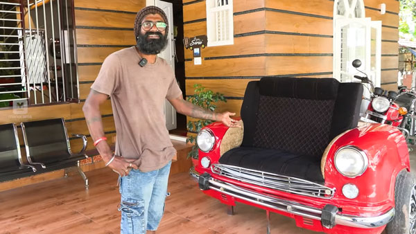 Kerala man upcycles parts for home decor