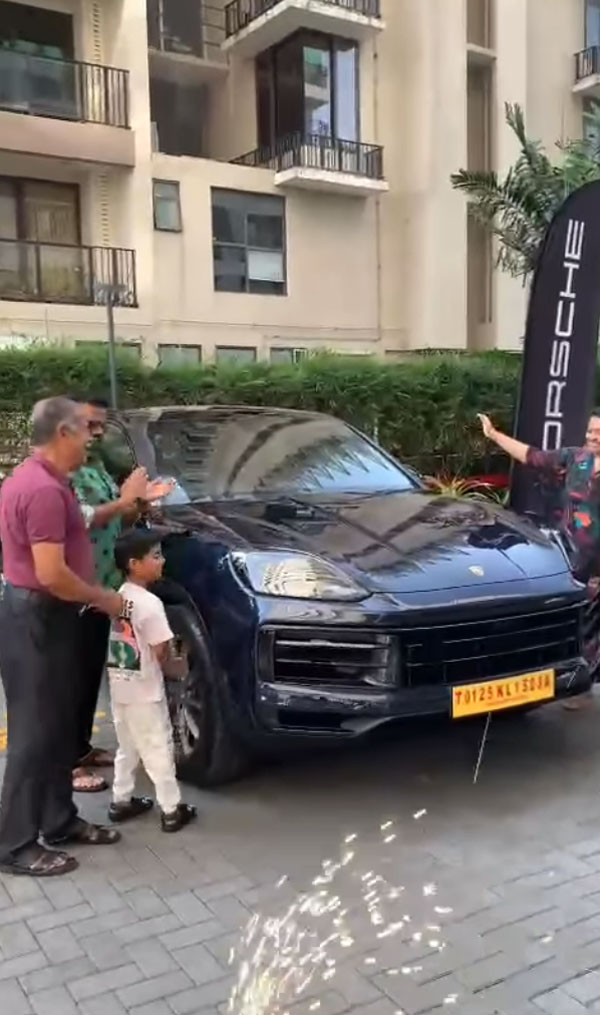 malayalam actor buys porsche cayenne
