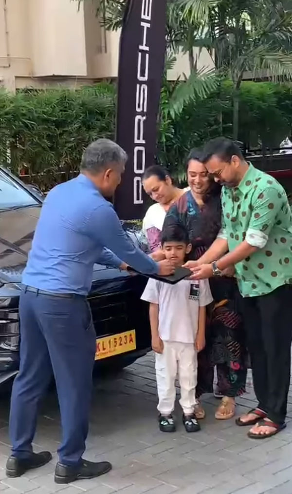 malayalam actor buys porsche cayenne