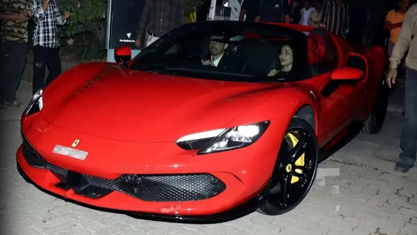 Madhuri Dixit Spotted In Ferrari 296 GTS Car