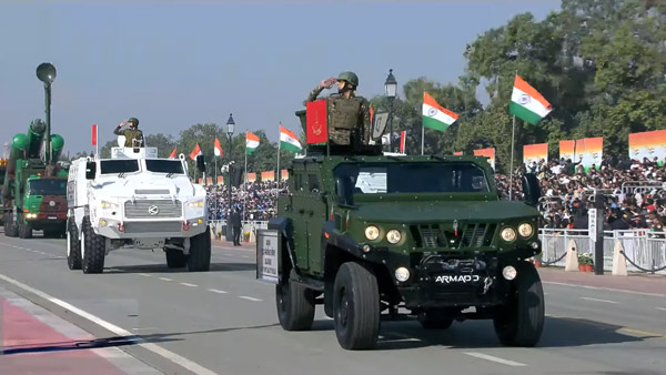 Mahindra armado showcased republic day parade