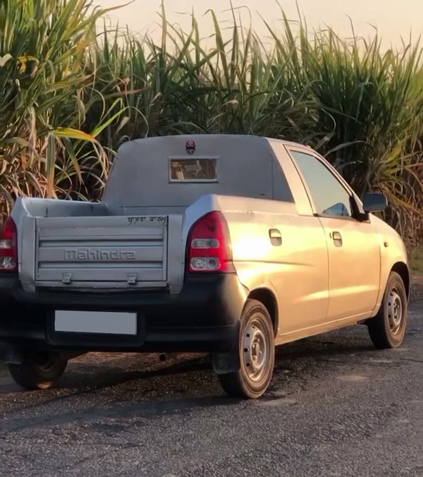 alto converted into pick-up truck