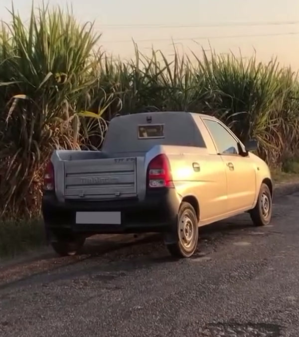 alto converted into pick-up truck