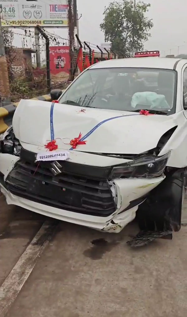 maruti suzuki dzire car crash