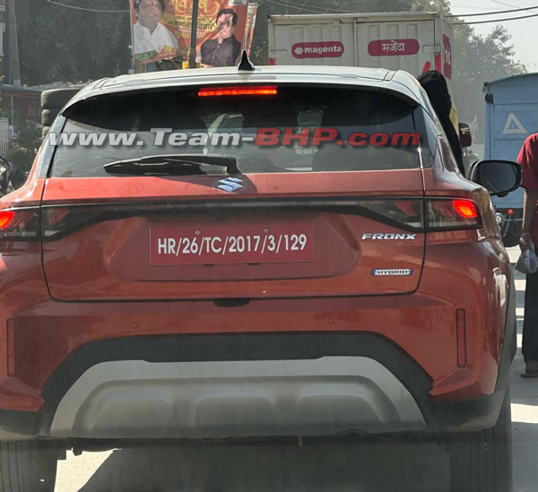 maruti suzuki fronx hybrid spotted
