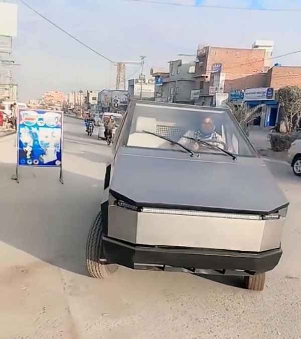 pakistan s fake tesla cybertruck vehicle