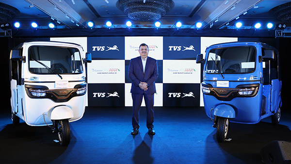 Tvs launches bluetooth electric three-wheeler