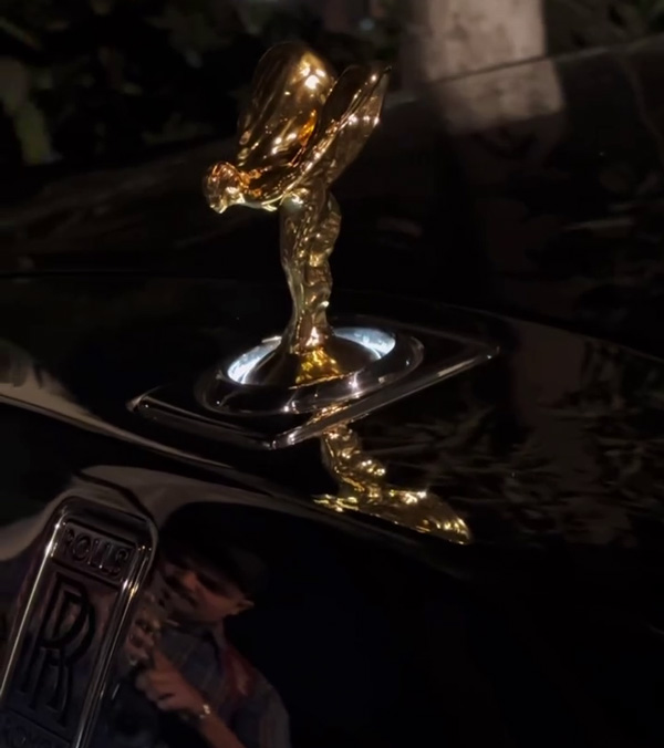 Rolls royce solid gold spirit of ecstasy