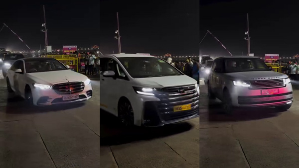 Ambani family at mahakumbh in luxury cars