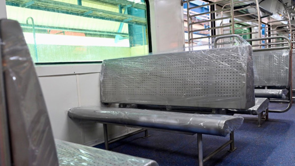 First ac emu train seat