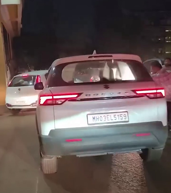 car driven with flat tire