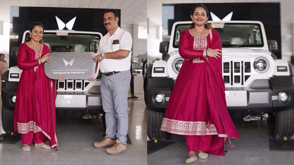 jeevalekshmi buys mahindra thar roxx