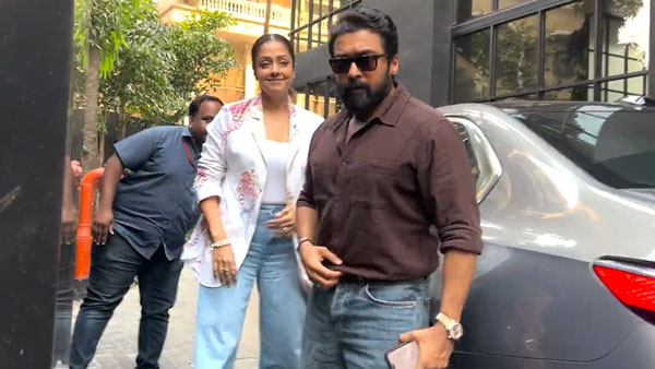 suriya- jyothika arrived in bmw