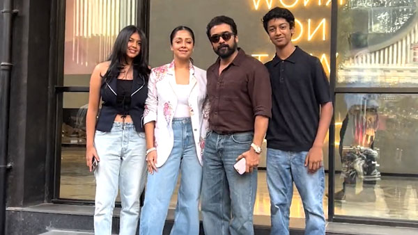 suriya- jyothika arrived in bmw