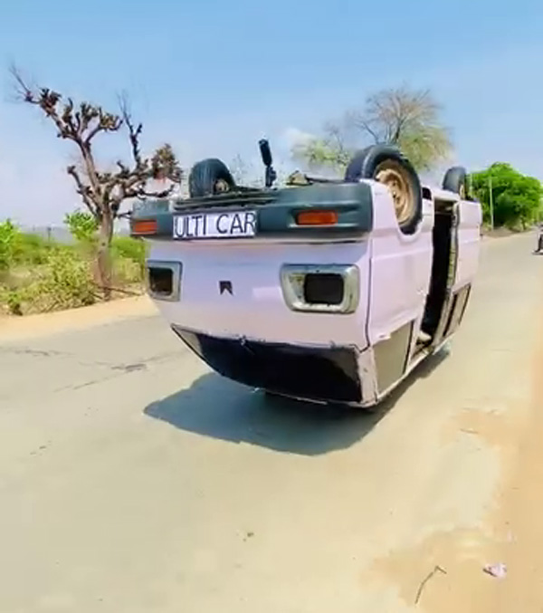 omni being driven upside down