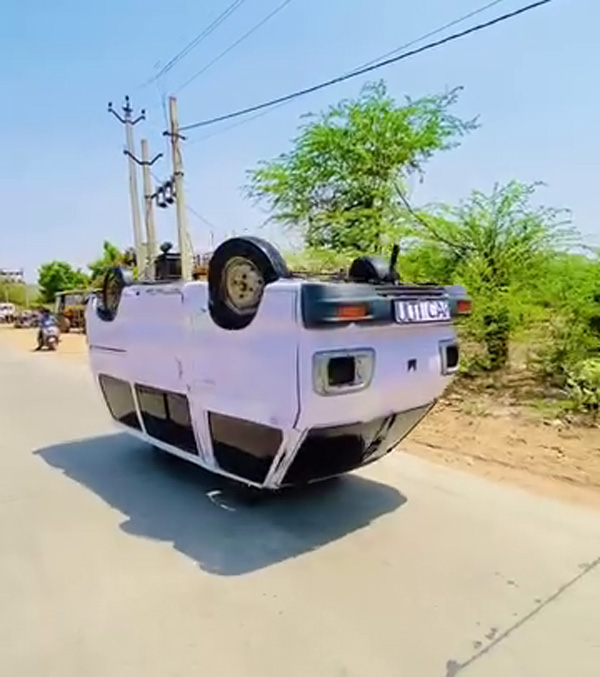 omni being driven upside down