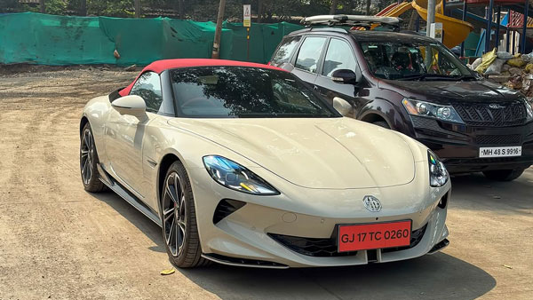 mg cyberster spotted in india