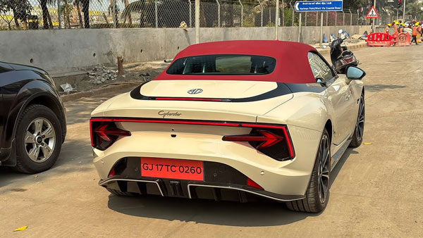 mg cyberster spotted in india